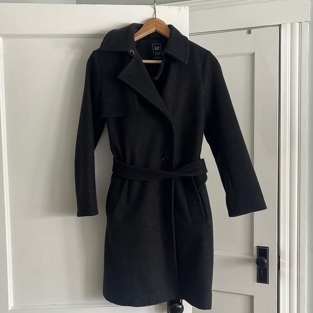 Gap Small Petite Belted Wool Dress Coat